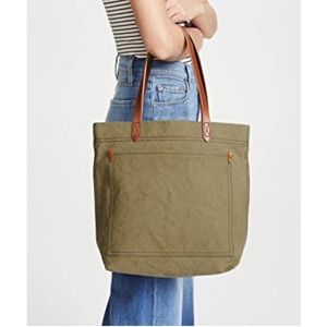Madewell canvas green crossbody tote